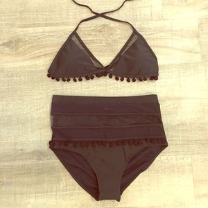 BRAND NEW 💕 Black, super trendy pom bathing suit